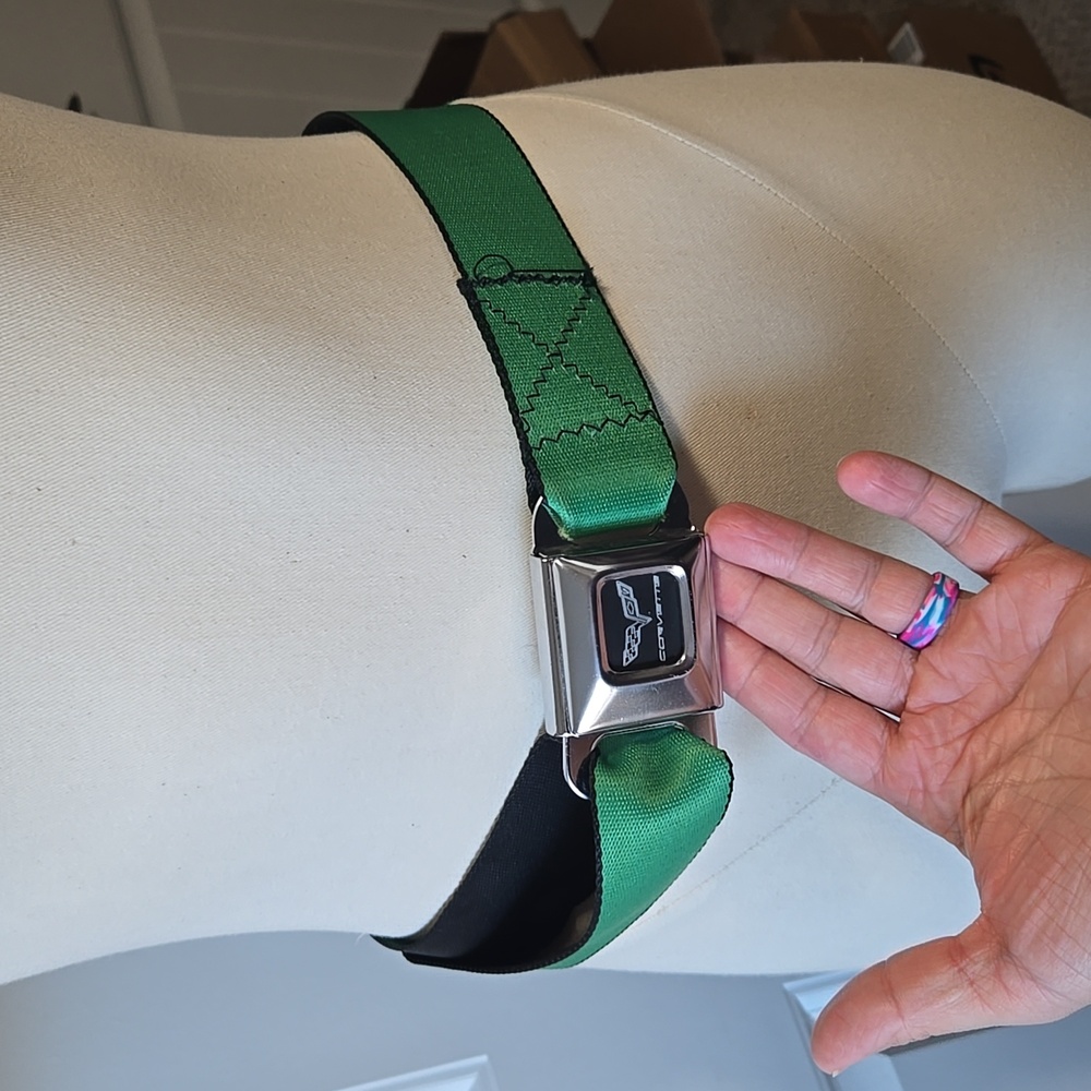 Adjustable Buckle Down Corvette green belt